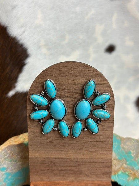 FAUX TURQUOISE EARRINGS