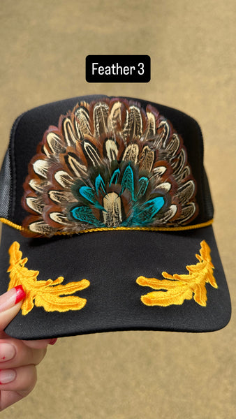 FEATHER BLACK SAILOR TRUCKER HAT