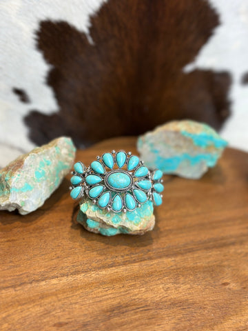 TURQUOISE FAUX CUFF