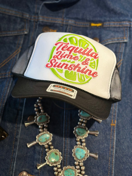 ￼TEQUILA LIME AND SUNSHINE TRUCKER HAT
