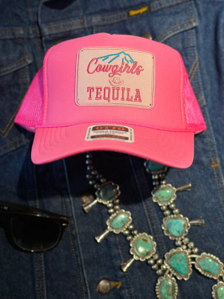 COWGIRLS AND TEQUILA TRUCKER HAT