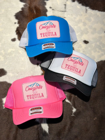 COWGIRLS AND TEQUILA TRUCKER HAT