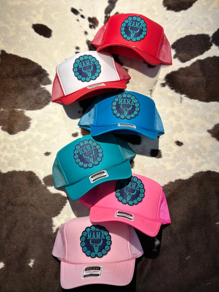 MAMA STEER HEAD TRUCKER HAT