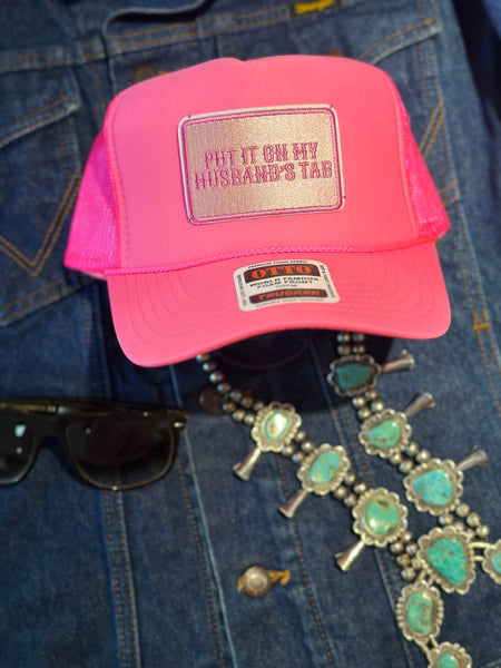PUT IT ON MY HUSBANDS TAB TRUCKER HAT