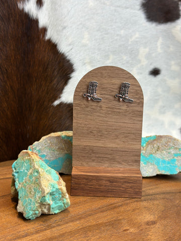 COWBOY BOOT FAUX STUD EARRINGS