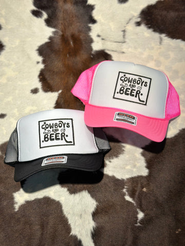 COWBOYS AND BEER TRUCKER HAT