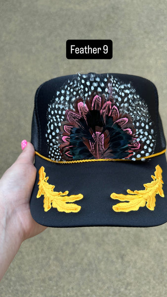 FEATHER BLACK SAILOR TRUCKER HAT