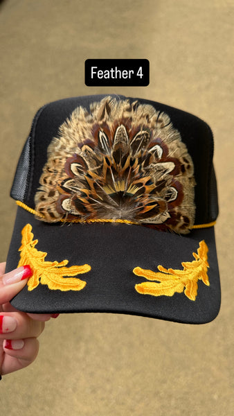 FEATHER BLACK SAILOR TRUCKER HAT