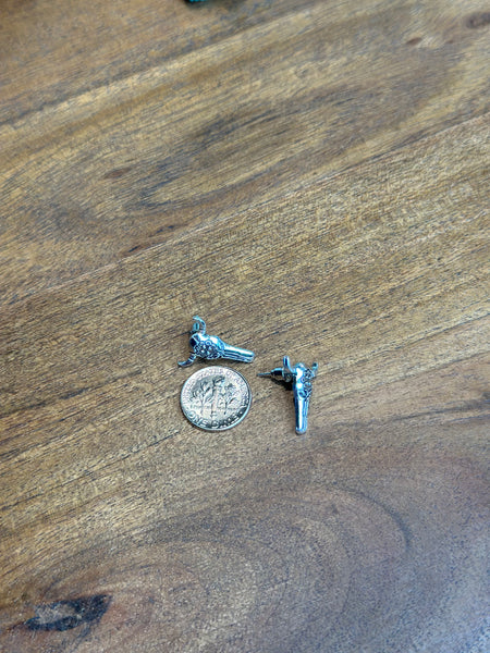 STEER HEAD FAUX STUD EARRINGS