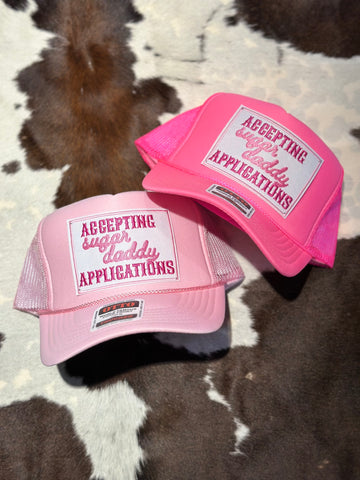 ACCEPTING SUGAR DADDY APPLICATIONS TRUCKER HAT