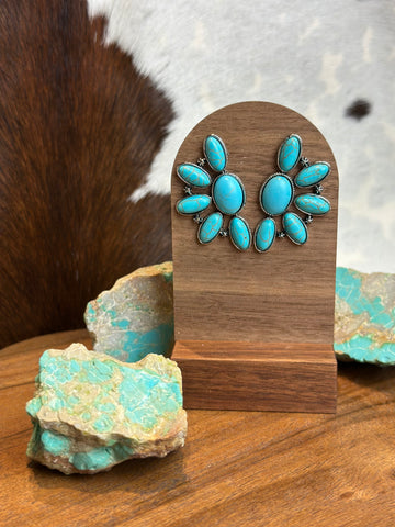 FAUX TURQUOISE EARRINGS