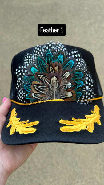 FEATHER BLACK SAILOR TRUCKER HAT