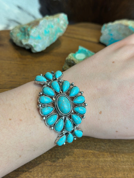 TURQUOISE FAUX CUFF