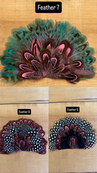 IRON ON FEATHER FANS FOR TRUCKER HATS AND COWBOY HATS