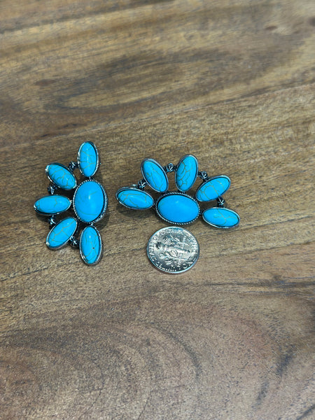 FAUX TURQUOISE EARRINGS