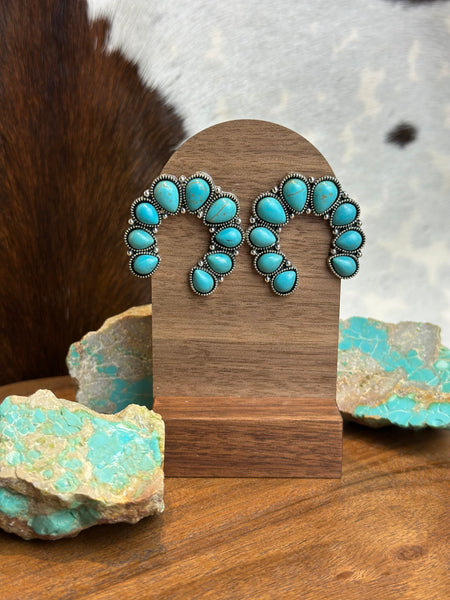FAUX TURQUOISE EARRINGS