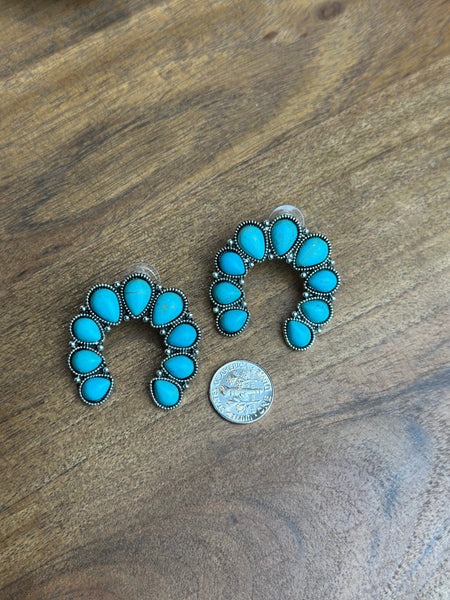 FAUX TURQUOISE EARRINGS