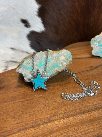 STAR FAUX TURQUOISE NECKLACE
