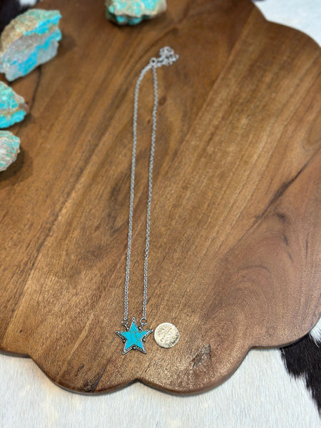 STAR FAUX TURQUOISE NECKLACE